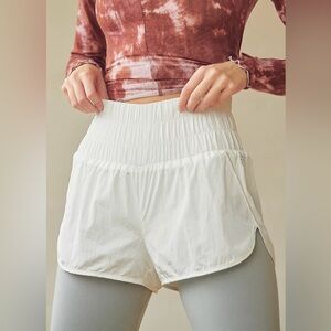 FP Movement The Way Home Workout Running Shorts White Small